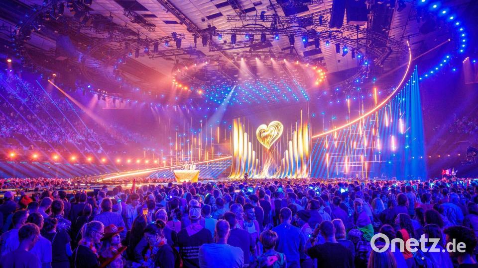 Proben für das Finale des 70. Eurovision Song Contest (ESC) in der Stadthalle Wien. Bild: Jens Büttner/dpa