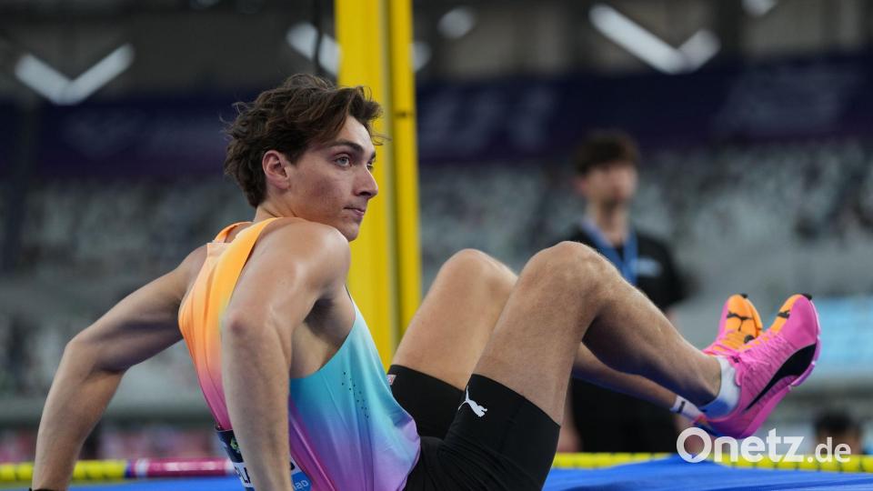 Diesmal kein Weltrekord: Stabhochspringer Armand Duplantis. Bild: Ng Han Guan/AP/dpa