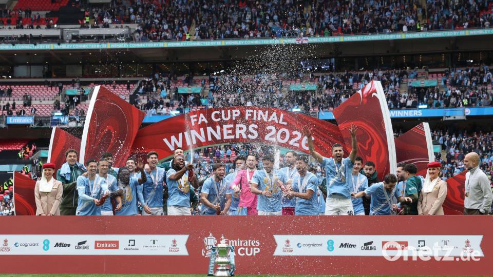 Manchester City gewann das Pokalfinale mit 1:0. Bild: Richard Pelham/AP/dpa