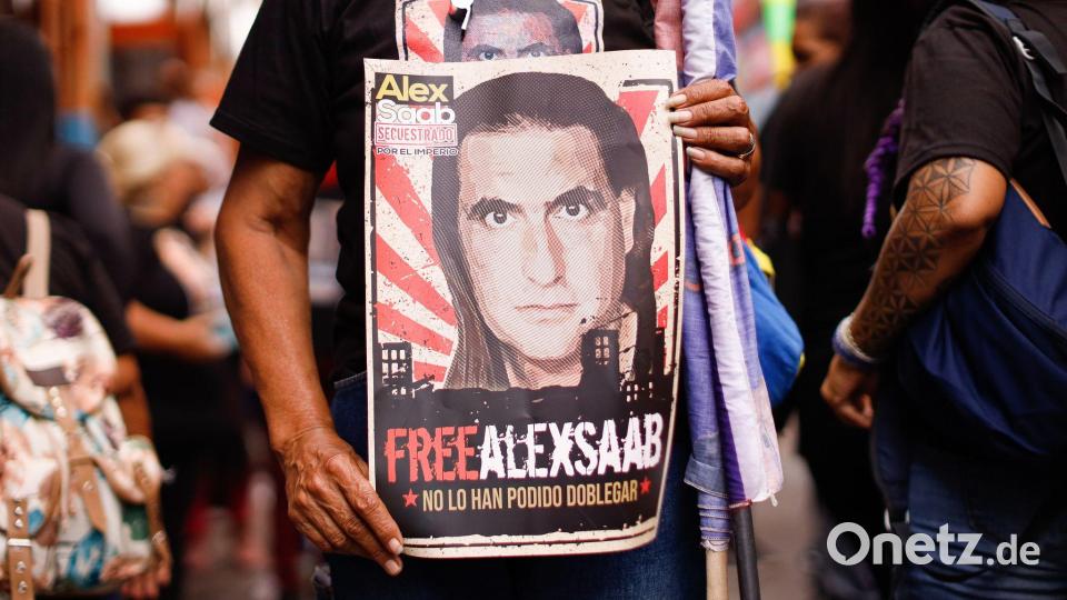 Nach seiner ersten Festnahme hatte es in Venezuela Proteste für Saabs Freilassung gegeben. (Archivbild) Bild: Jesus Vargas/dpa