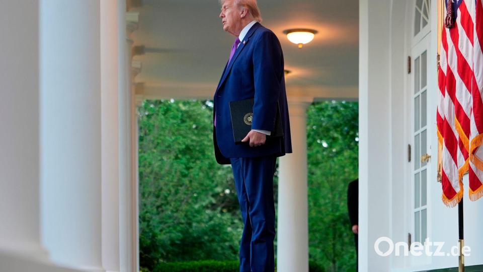 Trump hat sich mit der Justiz geeinigt und eine Klage fallengelassen (Archivbild). Bild: Julia Demaree Nikhinson/AP/dpa