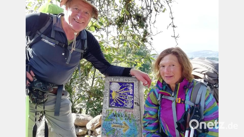 2019 nahmen Anton und Monika Bauernfeind den Jakobsweg von den Pyrenäen bis nach Santiago de Compostela auf sich, 918 Kilometer marschierten sie durch die Berge. Bild: Anton Bauernfeind