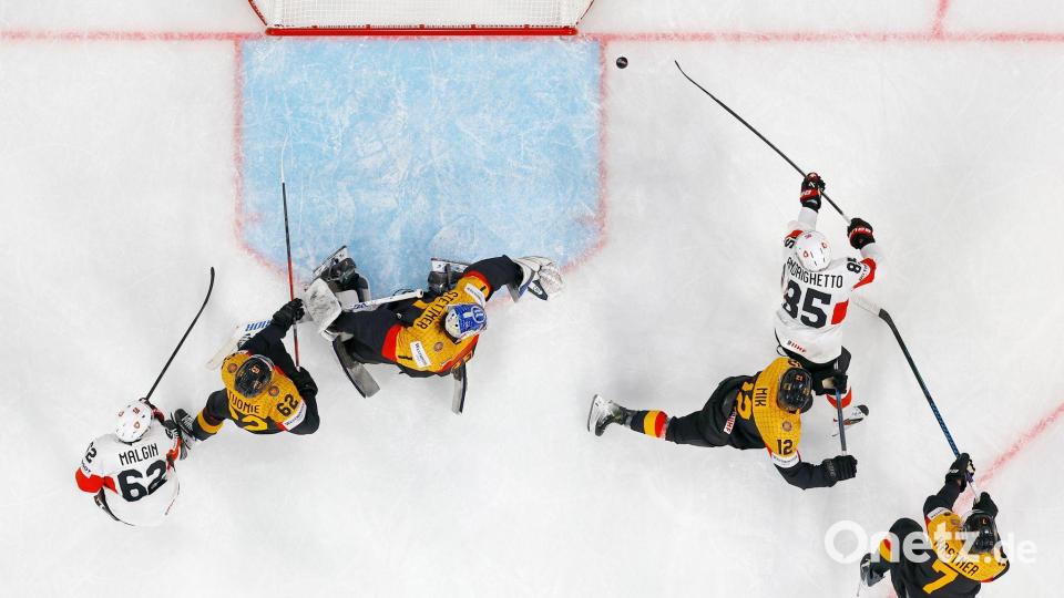 Gegen die Schweiz setzte es für die Eishockey-Nationalmannschaft sechs Gegentreffer. Bild: Andreas Becker/KEYSTONE/dpa
