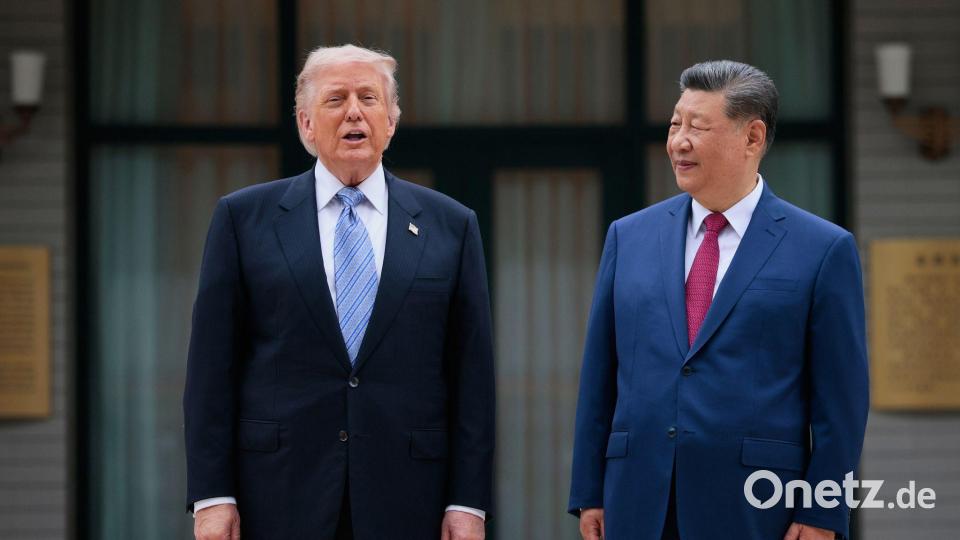 Auch Trump war von Xi in Peking freundlich empfangen worden. (Archivbild) Bild: Evan Vucci/Pool Reuters/AP/dpa
