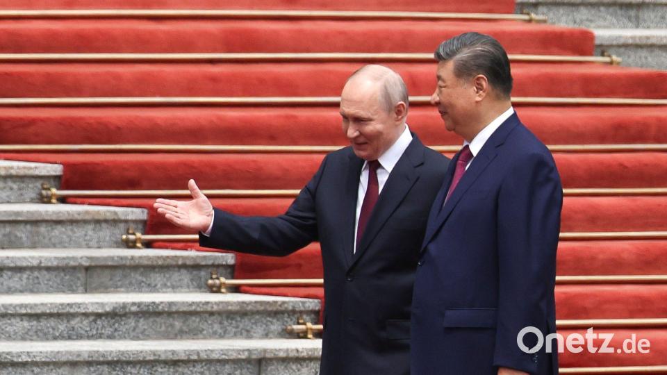 Putin warb in Peking auch für mehr Energie-Lieferungen aus Russland. Bild: Maxim Shemetov/Pool Reuters/AP/dpa