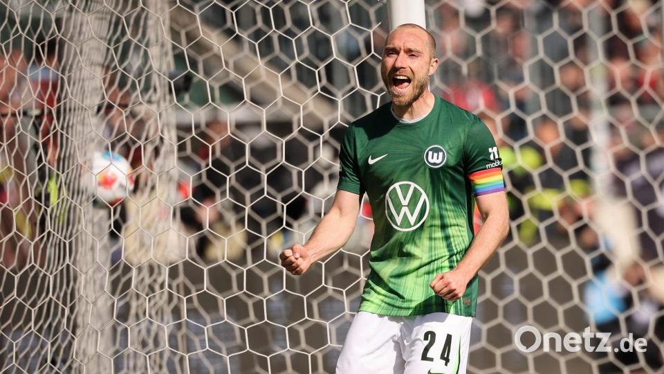 Von seinem Trainer überzeugt: Wolfsburgs Star Christian Eriksen. Bild: Christian Charisius/dpa