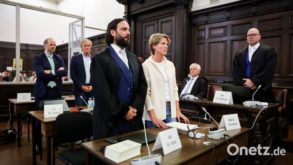 Christina Block soll den Auftrag zur Entführung gegeben haben. Bild: Christian Charisius/dpa-pool/dpa