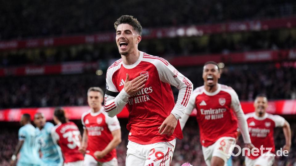 Mit seinem Tor gegen den FC Burnley ebnete Kai Havertz Arsenal den Weg zum Titel. Bild: John Walton/PA Wire/dpa