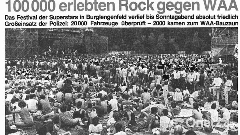 Im Juli 1986 fand in Burglengenfeld das fünfte Anti-WAAhnsinnfestival statt. Auch der Neue Tag berichtete. Bild: Oberpfalz-Medien
