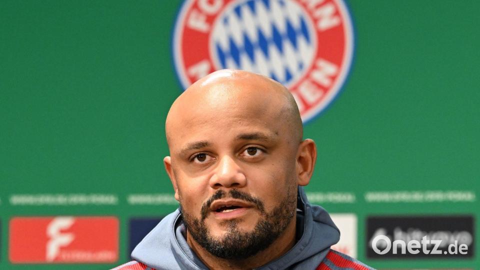 Vincent Kompany spricht vor dem Pokalfinale in Berlin auch über Pep Guardiola. Bild: Soeren Stache/dpa