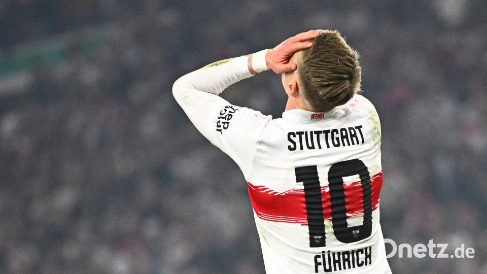 Oh nein! Der formstarke Flügelstürmer Chris Führich wurde wie VfB-Kollege Maximlian Mittelstädt zum „Härtefall“ bei der WM-Nominierung. (Archvivbild) Bild: Tom Weller/dpa