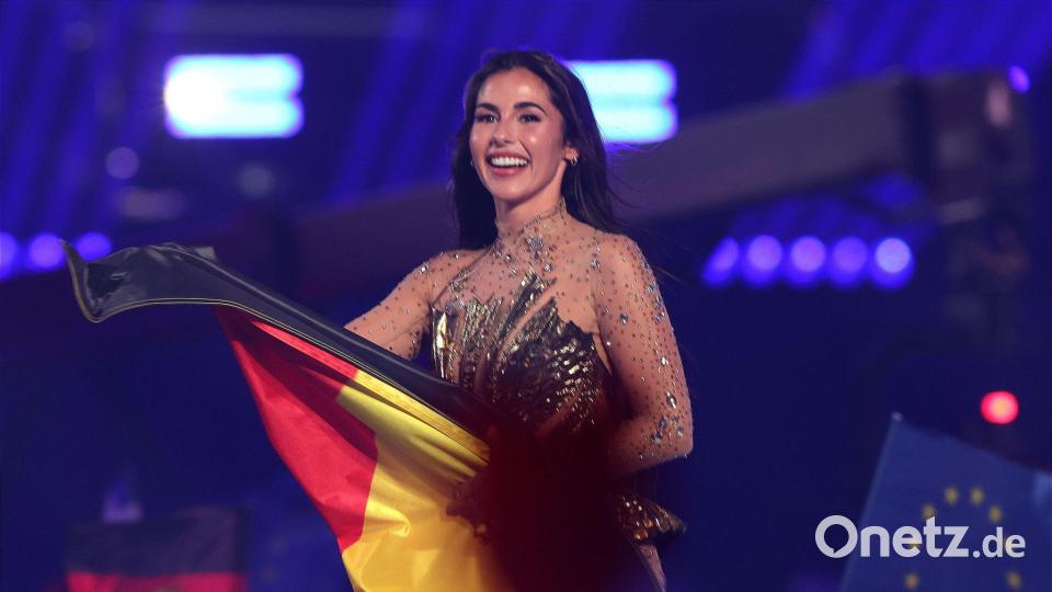 Sarah Engels holte für Deutschland den 23. Platz im ESC-Finale und steht nun auf Platz 27 in den deutschen Top 100. (Archivbild) Bild: Jens Büttner/dpa