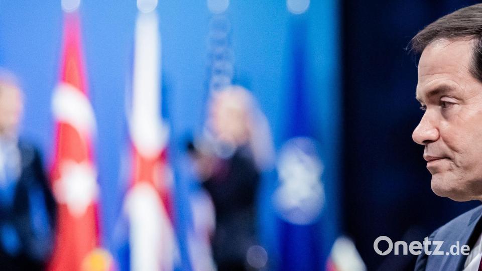 Will Nutzungseinschränkungen für US-Militärstützpunkte nicht akzeptieren: US-Außenminister Marco Rubio. Bild: Christoph Soeder/dpa