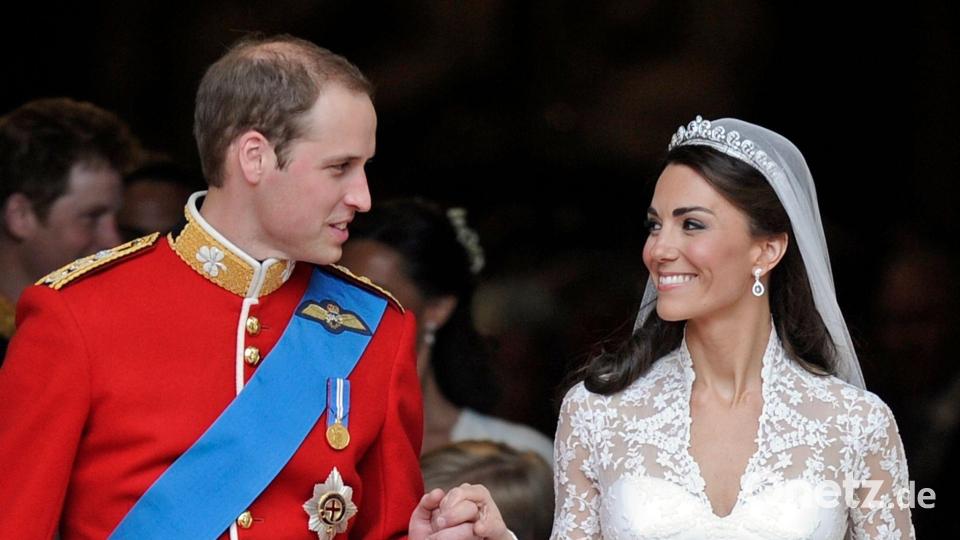 Kate und William heirateten im Jahr 2011. (Archivbild) Bild: Martin Meissner/AP/dpa