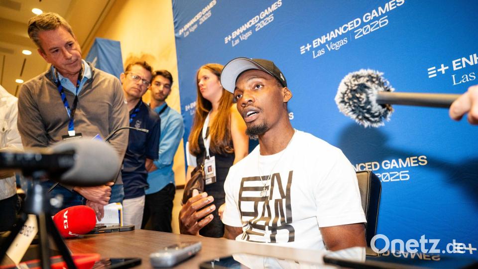 US-Sprinter Fred Kerley sagt, er tritt bei den Enhanced Games an, ohne Dopingmittel eingenommen zu haben. Bild: Maximilian Haupt/dpa