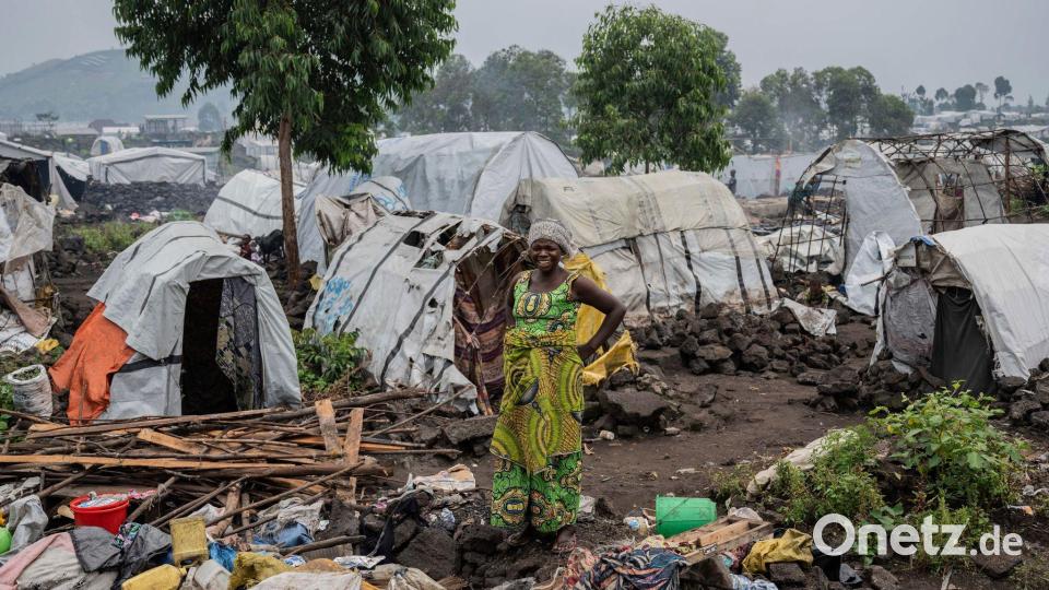 Im Ostkongo leben bis zu vier Millionen Binnenflüchtlinge oft unter sehr beengten Verhältnissen. (Archivbild) Bild: Moses Sawasawa/AP/dpa