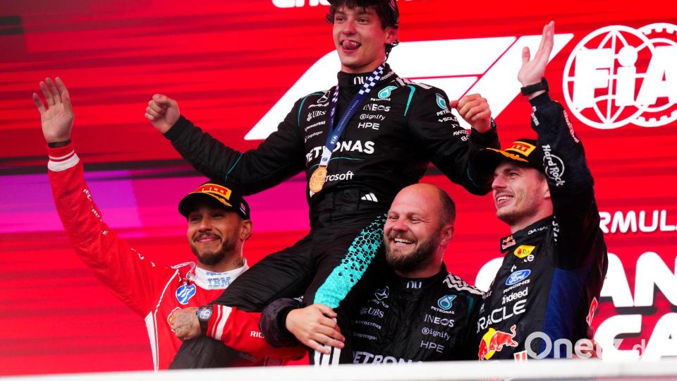 Die erfolgreichsten Formel-1-Piloten im Feld huldigen dem Teeanager. Bild: Bradley Collyer/PA Wire/dpa