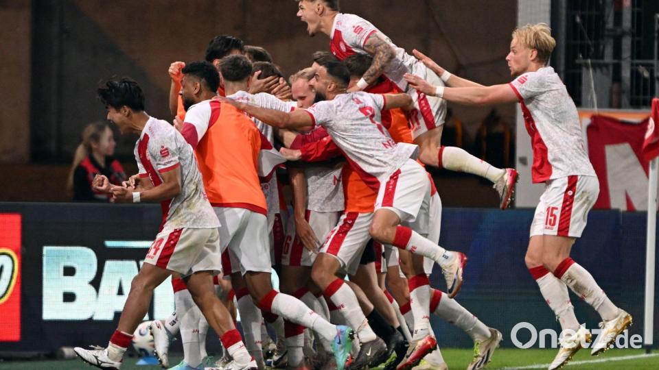Rot-Weiss Essen will auch im Relegationsrückspiel bei der SpVgg Greuther Fürth jubeln. Bild: Federico Gambarini/dpa