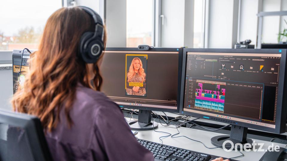 Nach dem Drehtermin wird das Videomaterial in einem Schnittprogramm bearbeitet. Hierbei werden Texte, Animationen, Übergänge und Musik hinzugefügt. Bild: Noah Wegmüller-Kocher