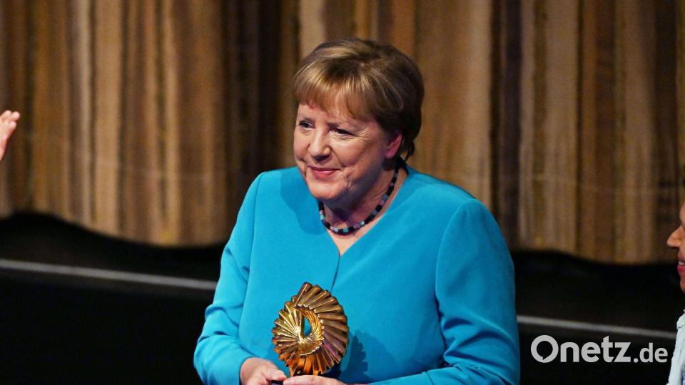 Media Control hatte Ex-Bundeskanzlerin Angela Merkel für ihre Memoiren „Freiheit“ ausgezeichnet. (Archivbild) Bild: Uli Deck/dpa
