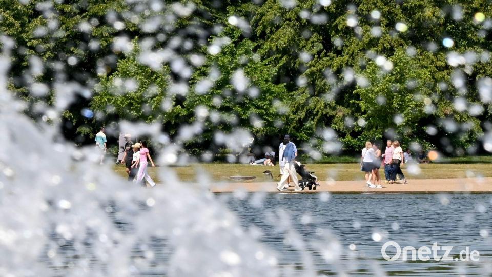 In Großbritannien ist es so warm wie noch nie zu diesem Zeitpunkt im Jahr. Bild: Anna Ross/dpa