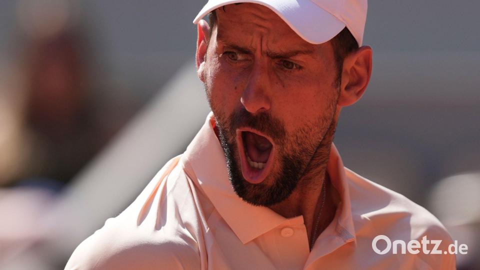 Jubelschrei in Runde zwei: Novak Djokovic. Bild: Thibault Camus/AP/dpa