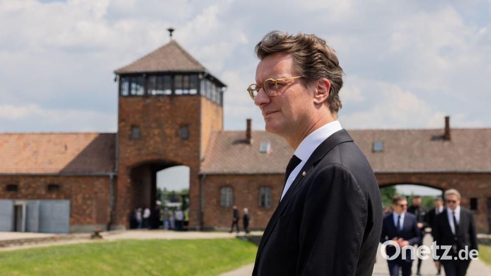 Dass Wüst auf international schwierigem Parkett bestehen kann, zeigte er vergangene Woche bei seiner Reise nach Schlesien und seinem ersten Besuch im ehemaligen deutschen Vernichtungslager Auschwitz-Birkenau. (Archivbild) Bild: Rolf Vennenbernd/dpa