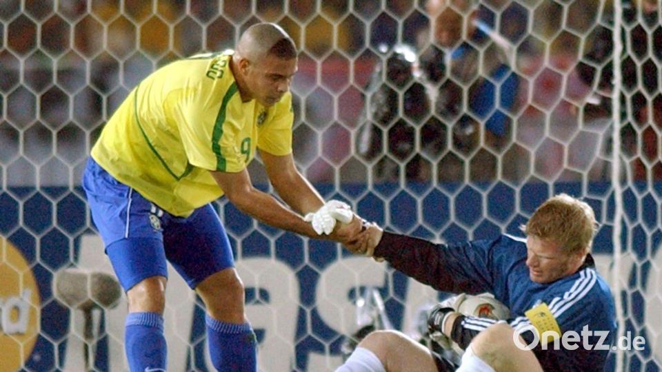 Brasiliens Stürmer Ronaldo mit seiner früheren Frisur. (Archivbild) Bild: picture alliance / dpa