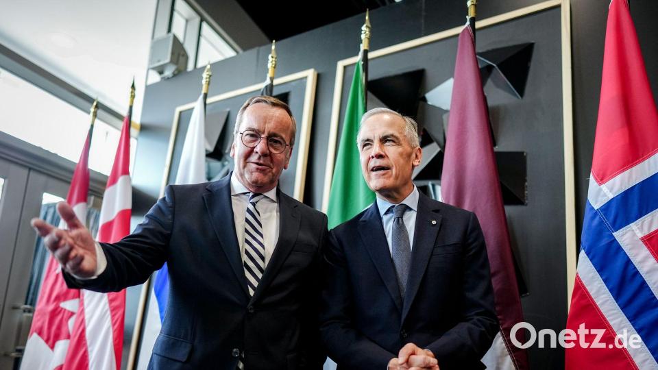 Pistorius hat unter anderem den kanadischen Premierminister Mark Carney getroffen. Bild: Kay Nietfeld/dpa