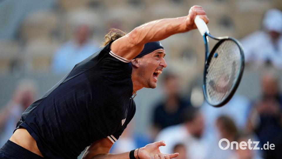 Auf seinen Aufschlag war mal wieder Verlass: Alexander Zverev. Bild: Christophe Ena/AP/dpa