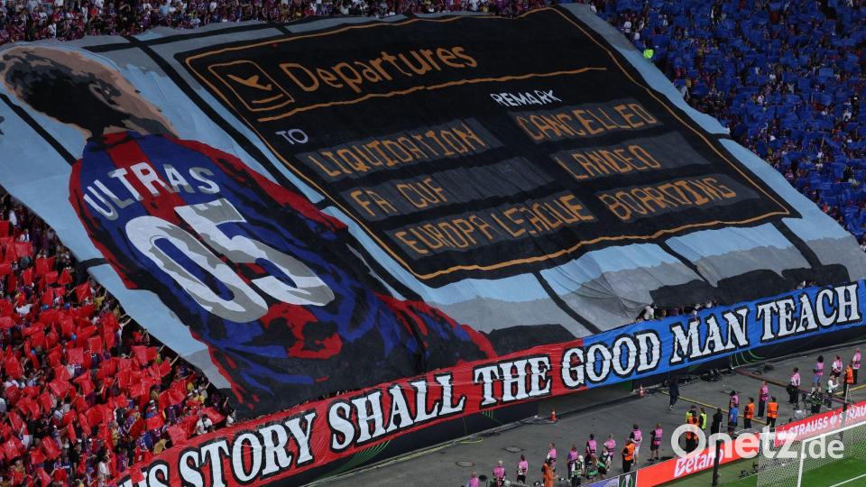 Die Fans von Palace zeigten eine Choreo vor dem Anpfiff. Bild: Jan Woitas/dpa