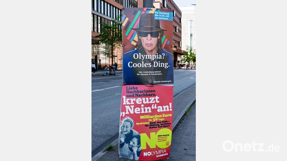 Auch Sänger Udo Lindenberg wirbt für Olympia, die Gegner kommen bescheidener daher. Bild: Markus Scholz/dpa