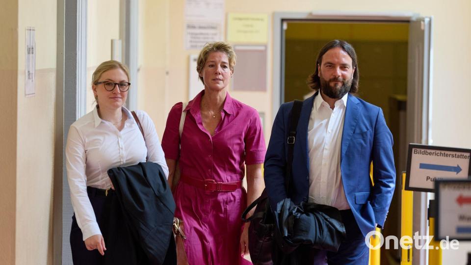 Der Prozess gegen Christina Block (M.) geht am 11. Juni weiter. Bild: Georg Wendt/dpa