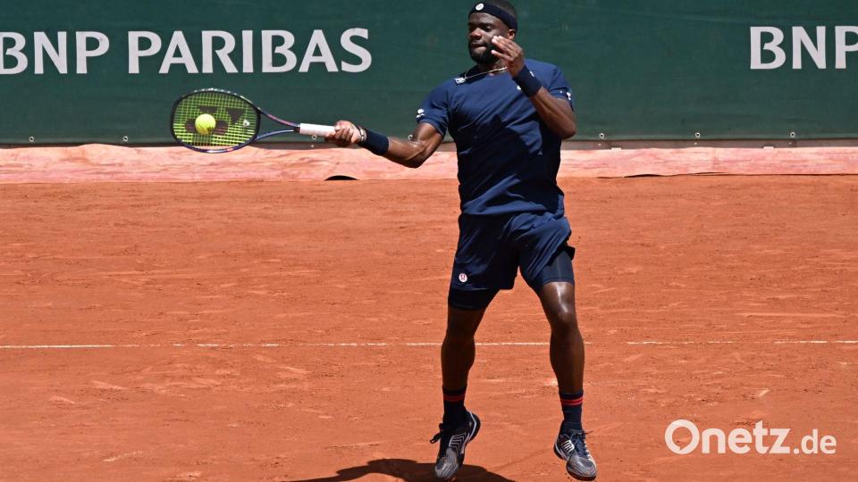 Frances Tiafoe suchte via Social Media nach seinem Schläger. Bild: Emma Da Silva/AP/dpa