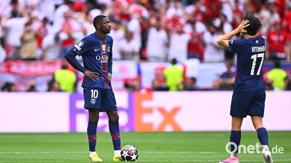 Tat sich schwer gegen Arsenals Defensive: PSG-Stürmer Ousmane Dembélé. Bild: Tom Weller/dpa