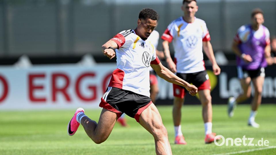 Der Dortmunder Felix Nmecha hinterließ gute Trainingseindrücke. Bild: Federico Gambarini/dpa