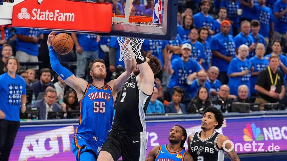 Isaiah Hartenstein konnte das Aus der Thunder nicht verhindern. Bild: Nate Billings/AP/dpa