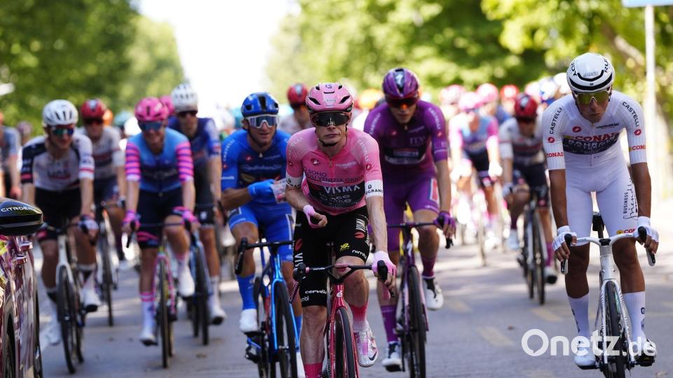 Jonas Vingegaard bei der letzten Etappe des Giro. Bild: Simone Spada/LaPresse via ZUMA Press/dpa