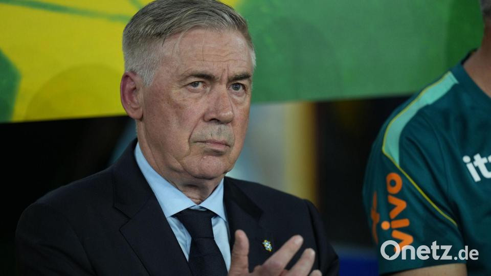 Trainer Ancelotti wechselte zur Halbzeit nahezu seine komplette Mannschaft aus. Bild: Silvia Izquierdo/AP/dpa