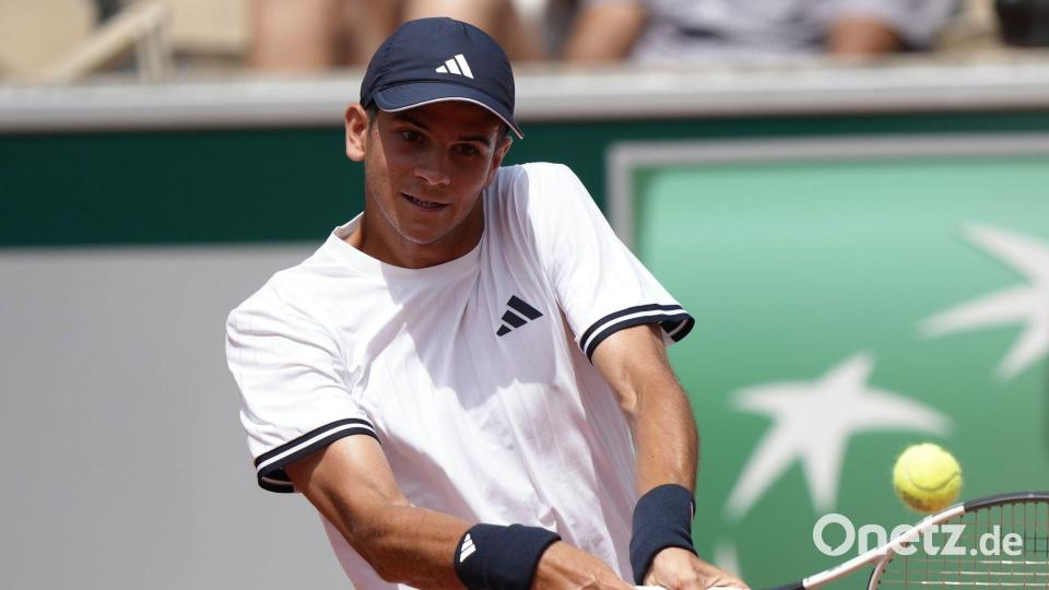 Rafael Jódar ist einer von drei Jungstars im Viertelfinale der French Open. Bild: Aurelien Morissard/AP/dpa