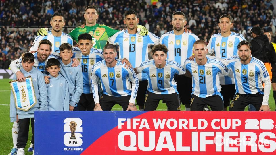 Argentiniens Elf: Messi und zehn Weitere. Bild: Gustavo Garello/AP/dpa