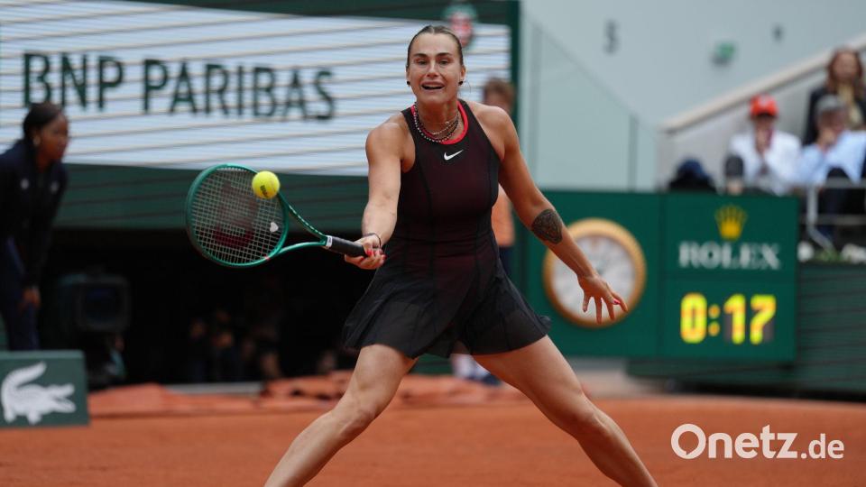 Aryna Sabalenka verliert im Viertelfinale der French Open. Bild: Aurelien Morissard/AP/dpa