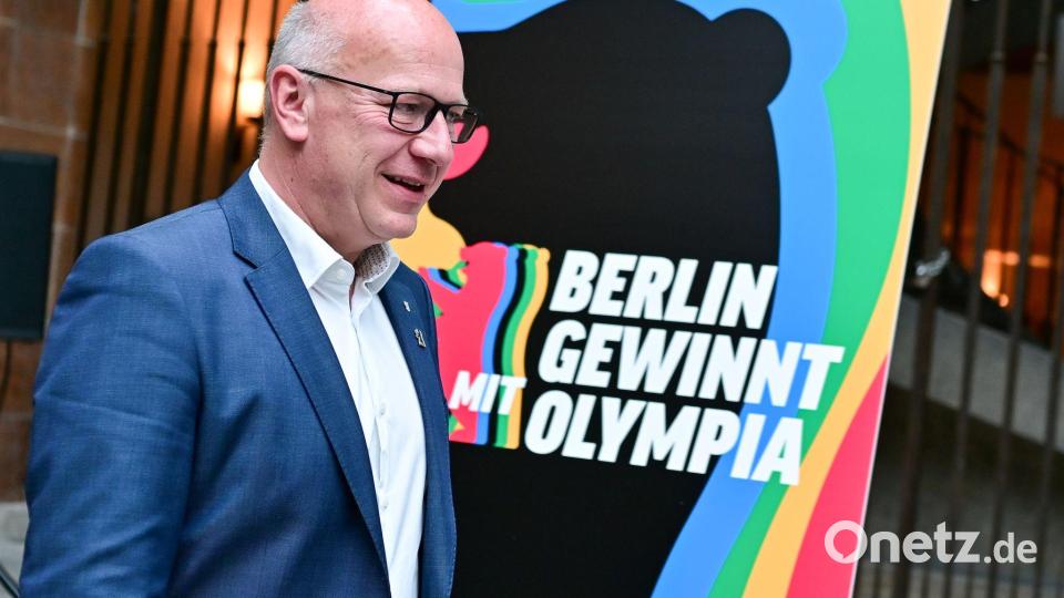 Kai Wegner (CDU) wirbt Berlin als Ausrichter. (Archivbild) Bild: Sebastian Christoph Gollnow/dpa