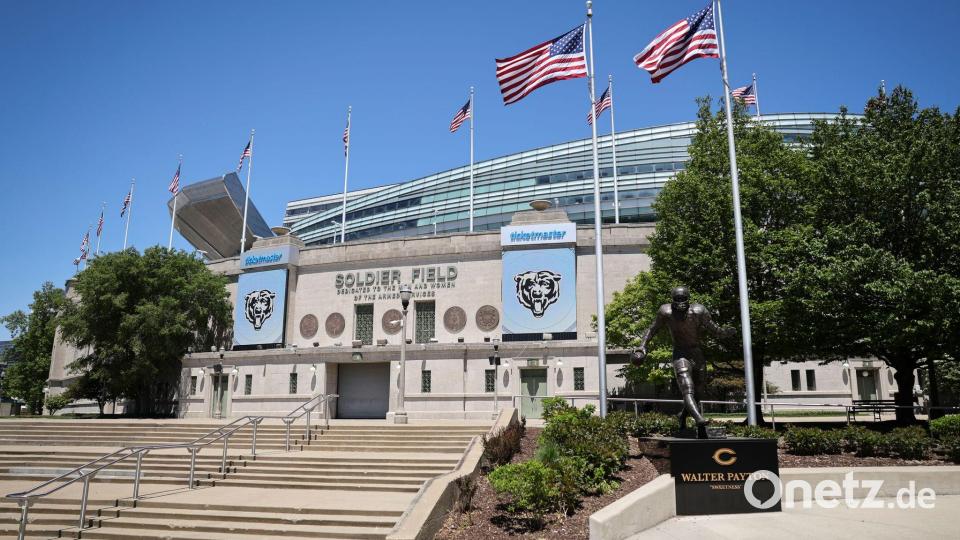 Im Soldier Field von Chicago steigt die deutsche WM-Generalprobe. Bild: Christian Charisius/dpa