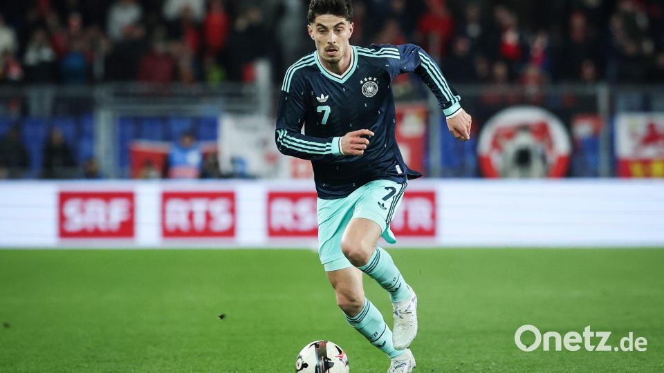 Kai Havertz ist die Nummer eins unter den deutschen Mittelstürmern. (Archivbild) Bild: Christian Charisius/dpa