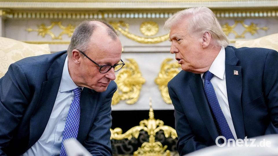 Merz und Trump: Das Verhältnis der beiden ist inzwischen deutlich abgekühlt. (Archivbild) Bild: Kay Nietfeld/dpa