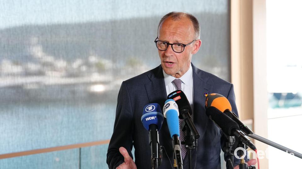 Laut Merz soll Deutschland 2035/36 erneut versuchen, einen Sitz im Sicherheitsrat zu bekommen. Bild: Kay Nietfeld/dpa