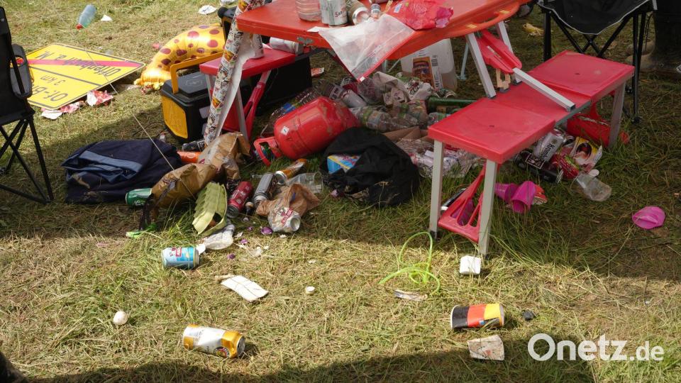 Die Deutsche Umwelthilfe kritisiert große Musikfestivals für ihr Müllmanagement. Bild: Thomas Frey/dpa