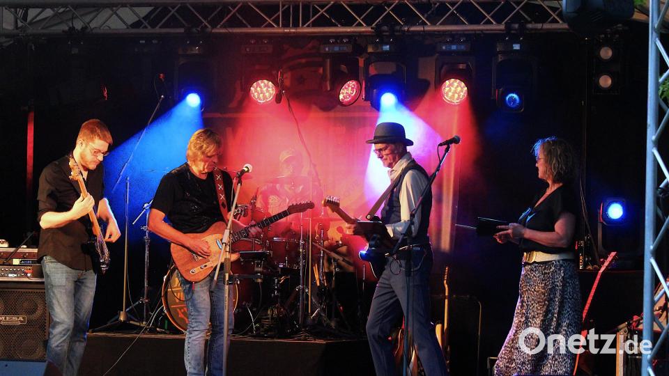 Die Band "Vintage Pie" stand am Samstag beim kostenlosen Open-Air am Eisweiher-Gelände auf der Bühne. Bild: Holger Stiegler