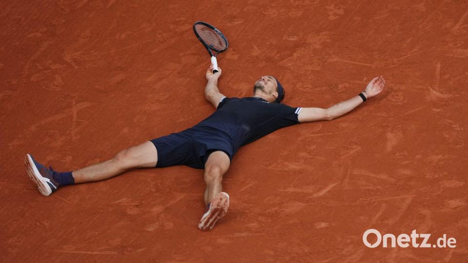Der Moment des großen Triumphs von Alexander Zverev. Bild: Aurelien Morissard/AP/dpa